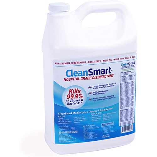CleanSmart Hospital Disinfectant, Kills 99.9% of Viruses and Bacteria, Hypochlorous Acid Technology, EPA Registered, 1 Gallon (HOCL)