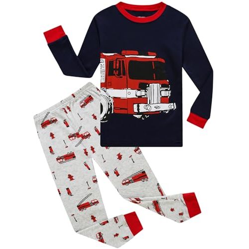 Little bety Boys Cotton Pajamas Long Sleeve Toddler Boys Pjs Kids Sleepwear Sets 18months-18years