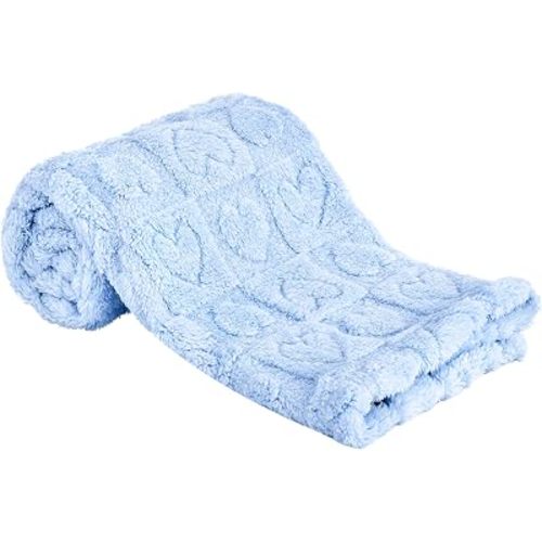 Yurhap Heart Baby Blanket, Love Plush Fleece Baby Blankets for Boys Girls