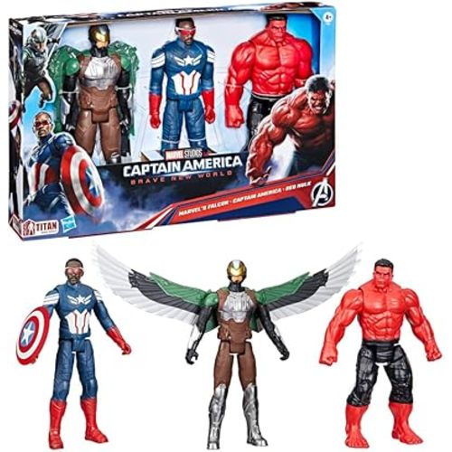 Marvel Avengers Captain America: Brave New World, Titan Hero Series, Action Figure Set, 5+