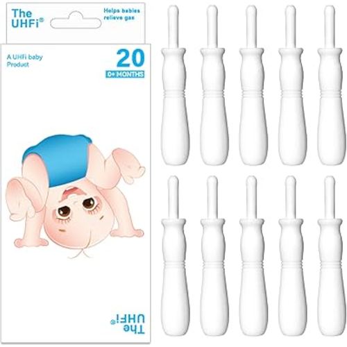 Gas and Colic Reliever for Babies, Effective Instant Constipation Relief for Babies, Natural Solution for Baby Colic and Gas Relief (20 Count, White)