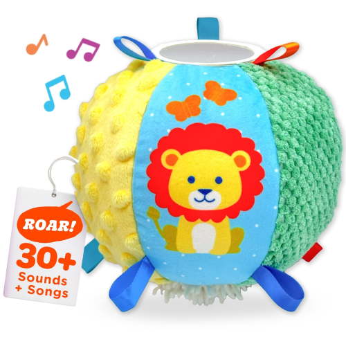 Move2Play, Toddler & Baby Ball with Music and Sound Effects, Baby Toy for 6 to 12 Months, Boy and Girl 1 Year Old Birthday Gift