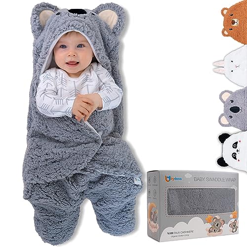 BYDOOO BD Baby Swaddle Blanket Koala 0-6 Months Cute Organic Ultra Soft Plush Stuff Must Have Infants Girls Boys Clothes Gender Neutral Essentials, Registry Gift Swaddling Wrap Shower