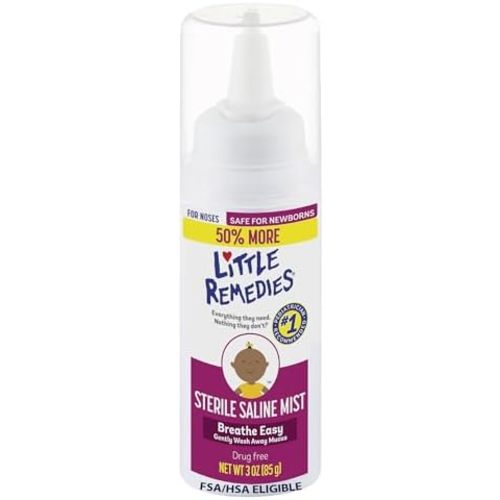 Little Remedies Sterile Baby Saline Nasal Mist, 3 Fl Oz