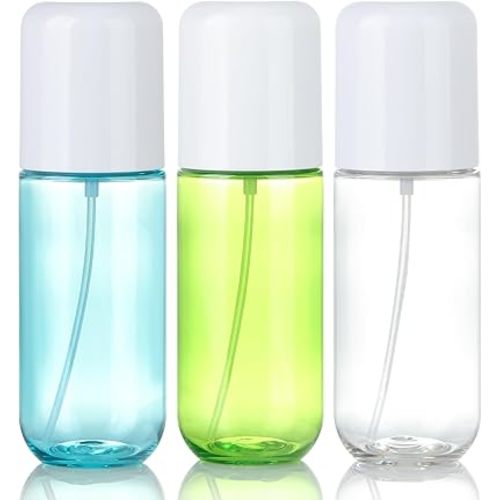 Bynccea Small Spray Bottle Travel Size 3.4oz/100ml Plastic Mini Bottle Set - Fine Mist Mini Empty Spray Bottles - Refillable Spray Bottles for Cleaning Solutions, Perfume, Liquid Cosmetics