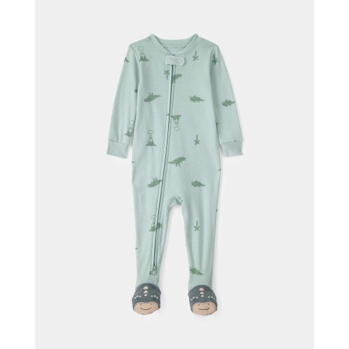 Toddler Dinosaur 100% Cotton Snug Fit 1-Piece Pajama - Green | Carter's