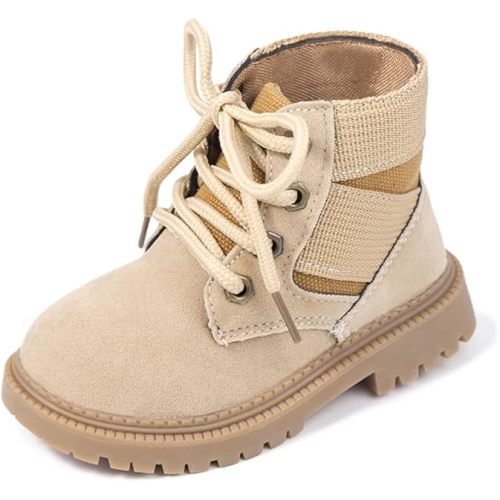 KIDSUN Toddler Boys Girls Boots Kids Work Boots Winter Snow Boots Lace Up Hiking Outdoor Boots (Toddler/little Kid)