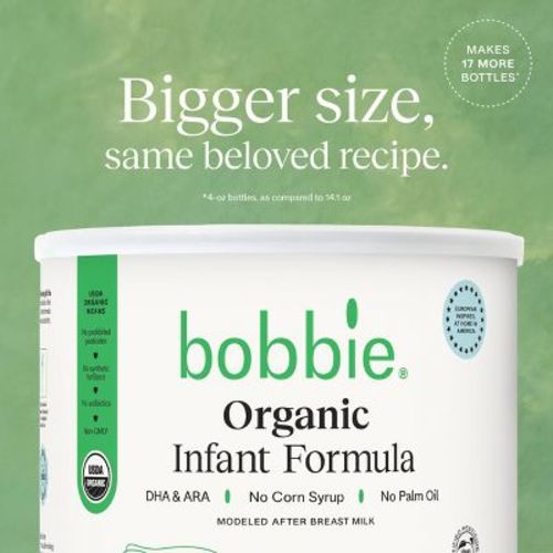 Bobbie Organic Original Infant Formula Powder - 24oz: Gluten-Free, Non-GMO, Easy to Digest