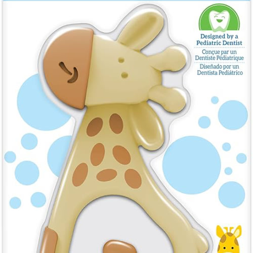 Dr. Brown's Ridgees Giraffe, Massaging Baby Teether, Designed by a Pediatric Dentist, BPA Free, 3m+