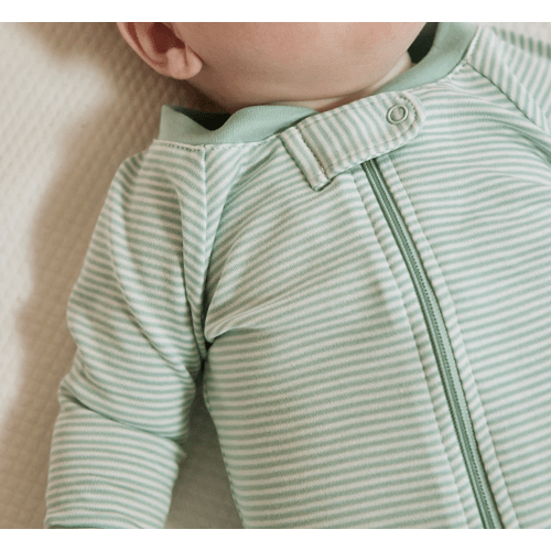 Pima Cotton Pajamas (Parisian Green): 0-3M