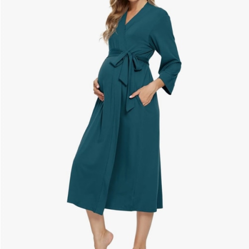 Xpenyo Women's Maternity Sleepwear,Labor/Delivery/Nursing/Hospital Nightgown Kimono Robes Long Pregnancy Loungewear
