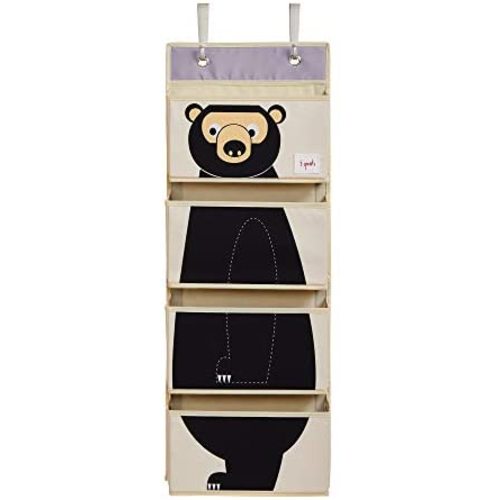 3 Sprouts Hanging Wall Organizer- Storage for Nursery and Changing Tables, Bear