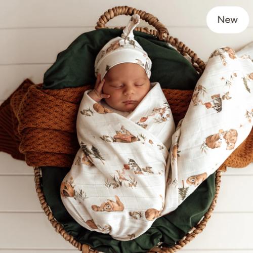 Bears Organic Muslin Wrap | Snuggle Hunny