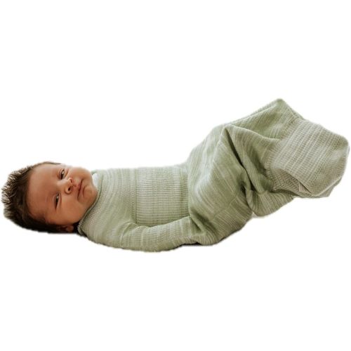 Swaddelini Swaddle Sleep Sack, Viscose from Bamboo, Swaddle for babies 0-3 months, 12-18 pounds, Made in USA, Mint