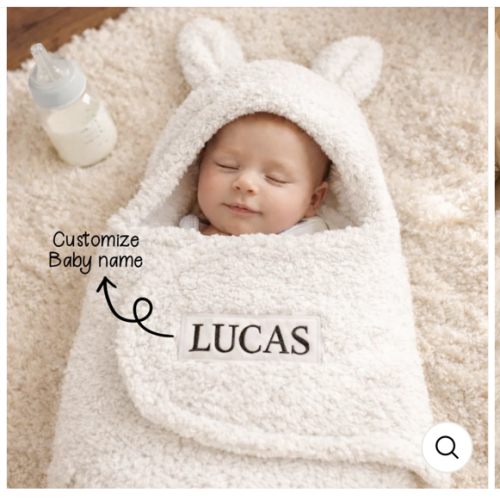 Bunny Baby Swaddle - Custom Embroidered Sleep Saver