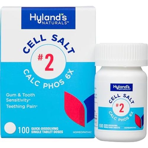 Hyland's Cell Salt #2 Calc Phos 6X for Oral Discomfort, Sore Throats, 100ct