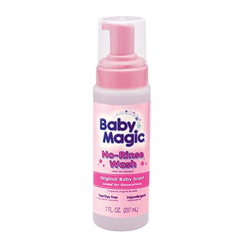 Baby Magic No-Rinse Wash, Original Baby Scent, 7 Ounces