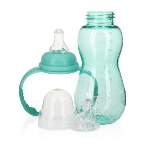 Nuby Bottle to Soft Spout Sippy Cup 10 fl oz BPA-Free Baby Bottle Leak-Resistant