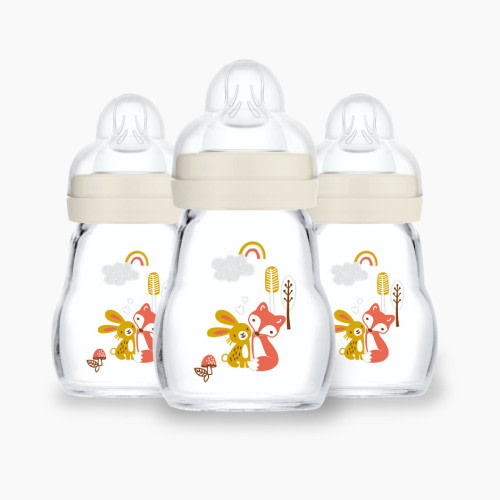 MAM Feel Good Slow Flow Premium Glass Bottle (3 Pack) - 5oz