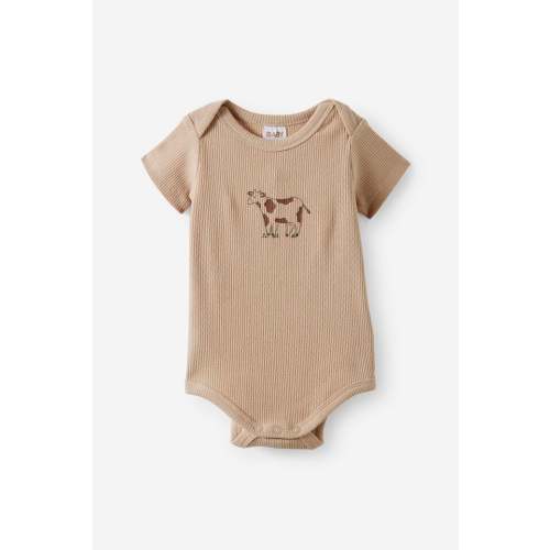Organic Pointelle Short Sleeve Bubbysuit