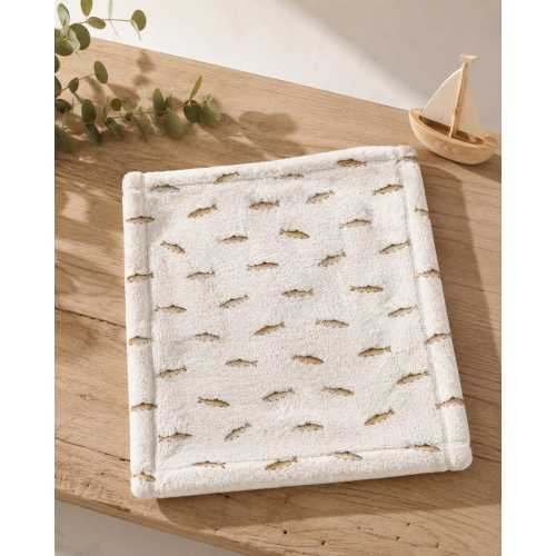 Trout Minky Baby Lovey Toddler Soothing Gift with Fish Pattern | Montana Baby Shower Gift with Rainbow Trout Brown Trout