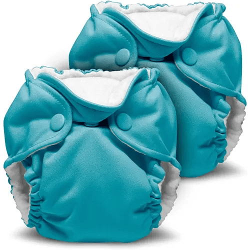 Kanga Care Lil Joey Newborn All in One AIO Cloth Diaper (2pk) Aquarius 4-12lbs