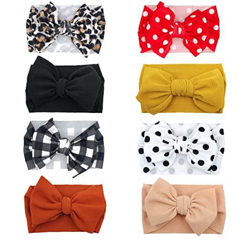 Baby Headbands for Girls Nylon Hair Bows Turban Knotted Headwraps for Newborn Infant Toddlers Kids (PR-24)