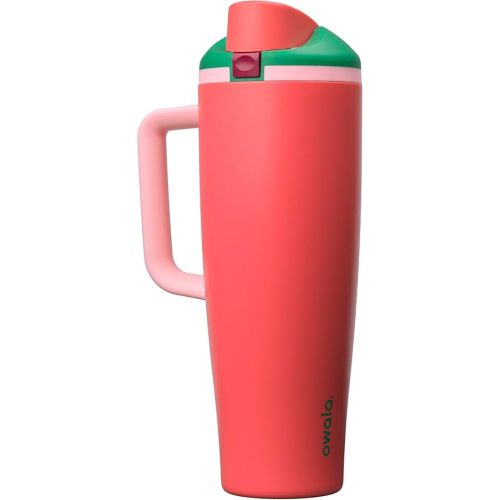 Owala FreeSip Tumbler Stainless Steel Water Bottle 40 oz Strawberry Fields