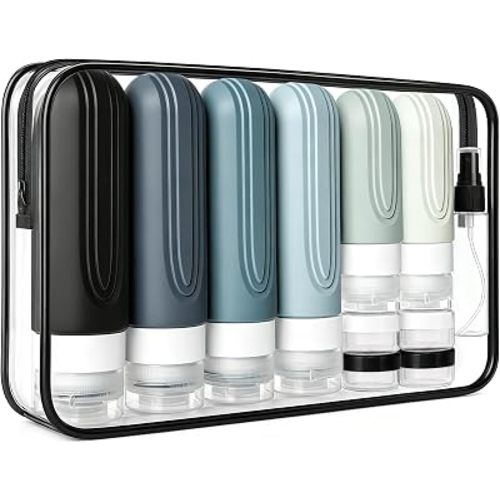 20 Pack Travel Bottles for Toiletries, TSA Approved Travel Size Containers, Leakproof Silicone Bottles and Shampoo Conditioner, Women Men Essential Toiletry Accessories.