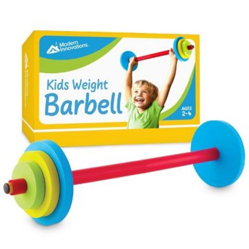 Modern Innovations Kids Barbell Weight Set Toy Workout Equipment Kid Weights for Exercise Toddler Fun and Fitness Colorful