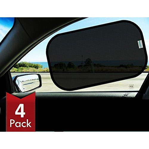 Kinder Fluff Car Window Shade (4px)-The Only Certified Sunshade Blocking 99.79% UVA&99.95% UVB-Mom's Choice Gold Award Winner-Sun Shades for Cars,SUV
