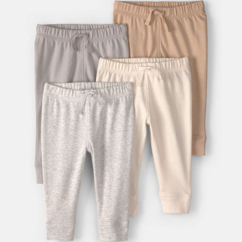 Baby 4-Pack Pull-On Pants - Grey/Ivory/Tan | Carter’s Oshkosh Canada