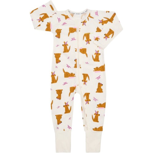 Bonds Baby Print Zip Wondersuit - White