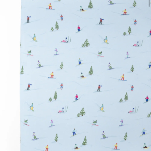 Skiing Bamboo Crib Sheet