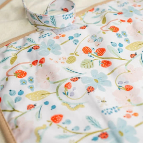 Ultra-Soft Bamboo Machine Washable and Wipeable Diaper Change Mat - Color: Cheri