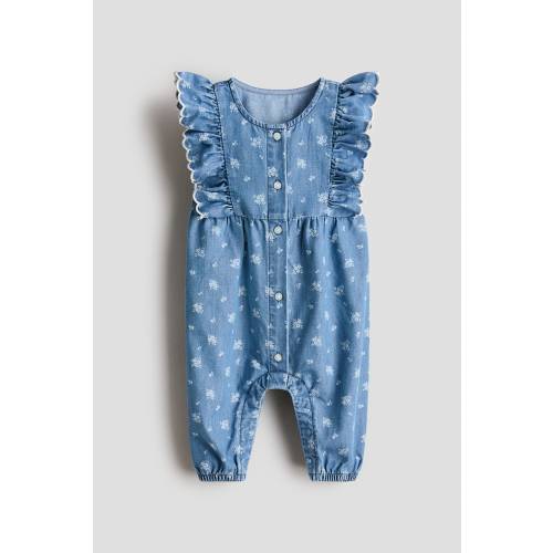 PRINTED DENIM ROMPER SUIT