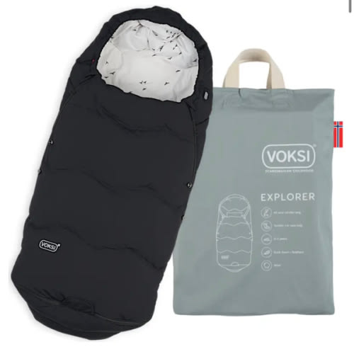 Shop Voksi Explorer Baby Footmuff | Black • Sheerun Shop