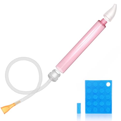 Baby Nasal Aspirator with 24 Filters , Baby Nose Sucker for Toddler, Sealed Design & Soft Silicone Tip, BPA-Free