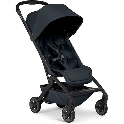 Joolz Aer2 Lightweight Travel Stroller For Baby & Toddler – Ultra-Compact One-Hand Foldable Stroller, Reclining Seat, UPF 50+ Canopy, Adjustable Leg Rest, Carry-On & Airplane Approved (Dark Navy Blue)