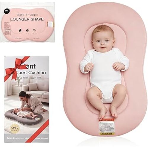 Baby Lounger Curve for Newborn 0-12 Months, Infant Snuggle Lounger Support