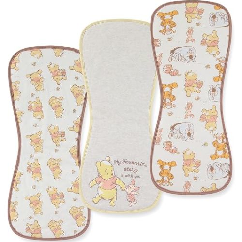 Disney Baby Winnie the Pooh Burp Cloths 3 Pack 20" x 10" Burping Rags