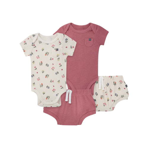 Modern Moments Baby Girl 4pc Outfit Set, Sizes (0-3 Months to 24 Months)