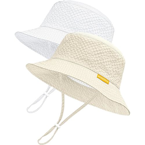 HONGTEYA Baby Sun Hat Toddler Boy Bucket Hat Kids Summer Beach Hat Wide Brim Sun Protection