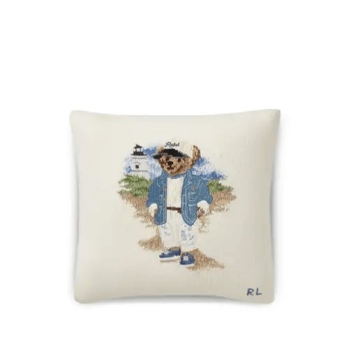 Ralph Lauren Home Sea Bear Graphic Cushion | Neutrals | FARFETCH