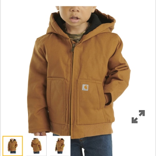 Boys' Hooded Insulated Active Jac (Baby/Toddler) | Outerwear Under $125 | Carhartt