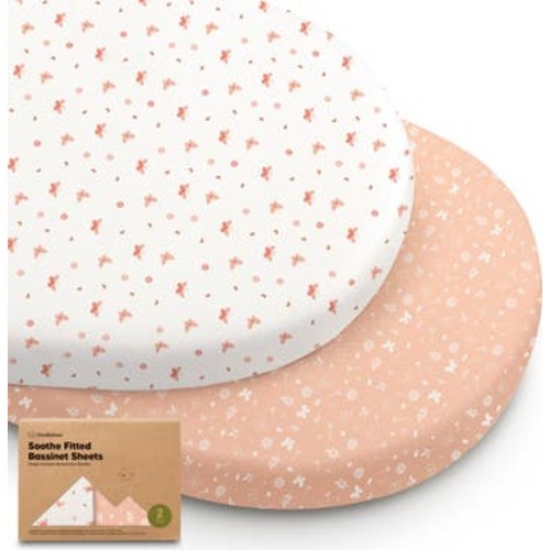 2-Pack Soothe Fitted Bassinet Sheets