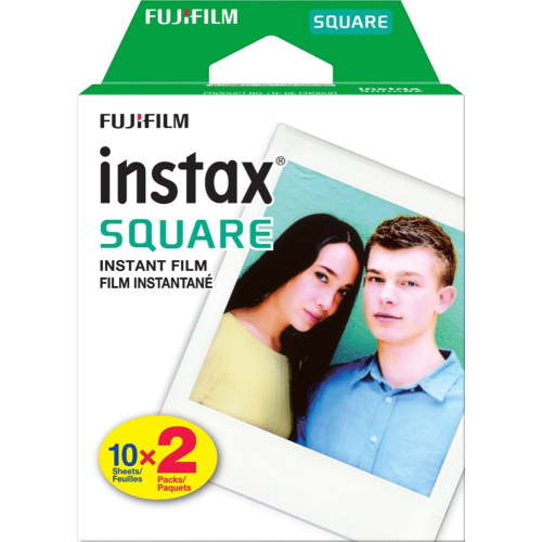 Fujifilm Instax Square Twin Film - 20 Sheets Photo Refill, White Frame