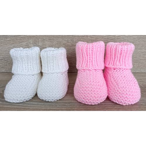 Hand knitted baby booties Baby girl booties New baby gift Newborn booties