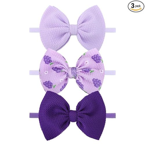 Baby Bow Purple Girls Headbands (One Size)
