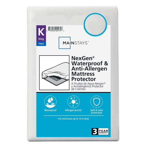 Mainstays NexGen Waterproof Fitted Mattress Protector, King Size
